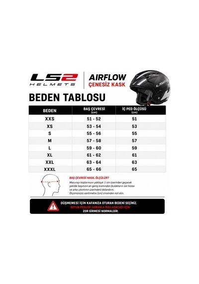 Çenesiz Kask Ls2 Aırflow 2 Mat Siyah Orjinal Xl