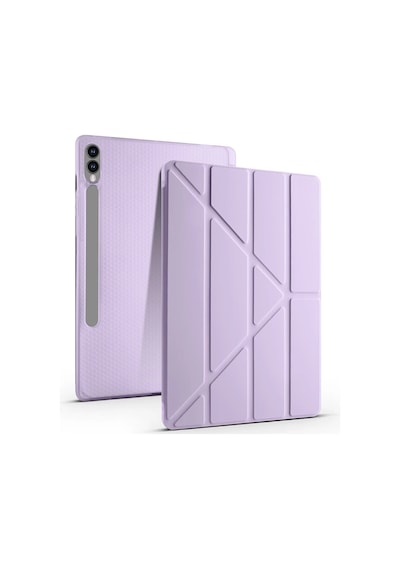 Galaxy Uyumlu Tab S9 Fe Plus Kılıf Zore Tri Folding Kalem Bölmeli Standlı Kılıf Klasik