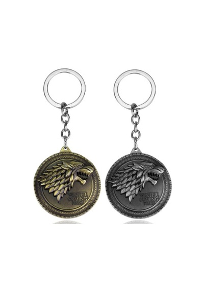 Game Of Thrones Stark İthal Anahtarlık Kolye Gri Anahtarlık