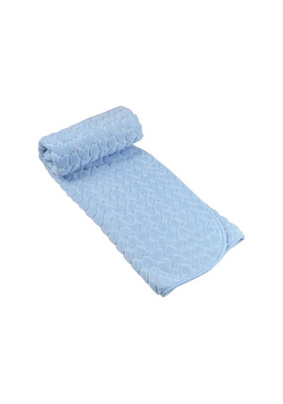 Nivemes Home Mavi Kalpli 100X120 Bebek Battaniyesi Merinos