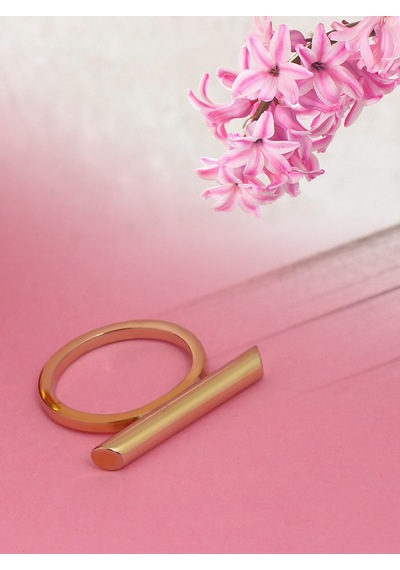 Kuyumcudukkani Elişi Çubuklu Taşsız Yüzük-10357-r Rose