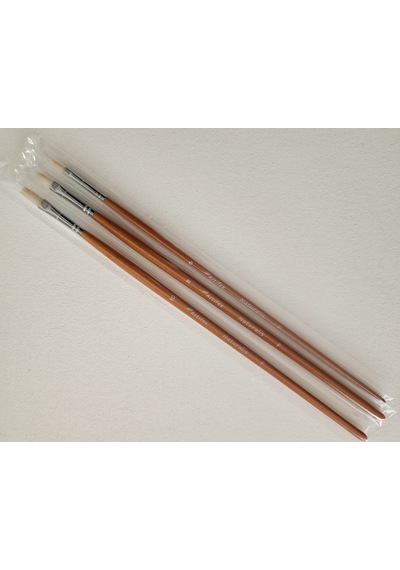 Artifex Naturalis Resim Fırçası Seti - Doğal Kıl- 3'lü Set No: 8