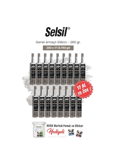 Selsil 280 Gr Genel Amaçlı Silikon 17 Al 15 Öde Ve Rosie Pamuk