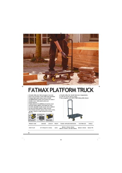 Fatmax Fxwt-712 Alüminyum Platform Arabası