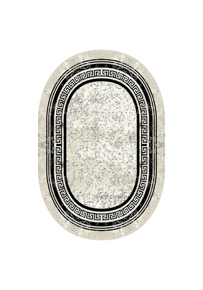 Rovigo Home Dijital Baskı Yıkanabilir Kaymaz Taban Oval Salon Halısı RVG7201-SD1044 Çok Renkli