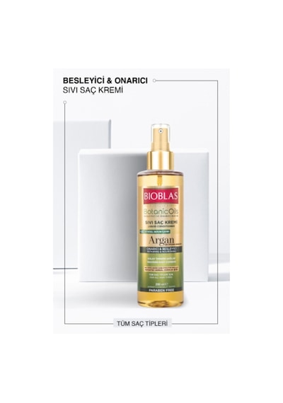 Bioblas Botanic Oils Argan Yağlı Sıvı Saç Kremi 200 Ml Onarıcı Argan Sıvı Saç Bakım Kremi
