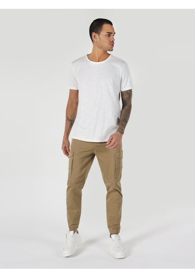 Colin'S Regular Fit Bisiklet Yaka Beyaz Erkek Kısa Kol Tişört Cl1058580_Q1.V1_Ofw