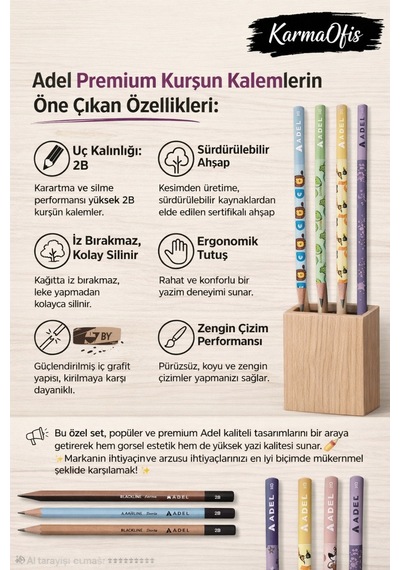 Premium Kurşun Kalem Seti 16 Parça 2b Ergonomik, Dayanıklı, Silinebilir, Okul Ofis Çizim Kalemi Beyaz