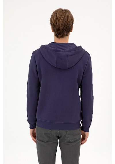 U.S. Polo Assn. Erkek Regular Fit Mürdüm Şardonlu Örme Hırka 50313755-VR074