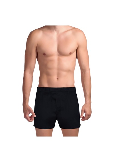 The Don Exclusive Yırtmaçlı Erkek Boxer Siyah Siyah