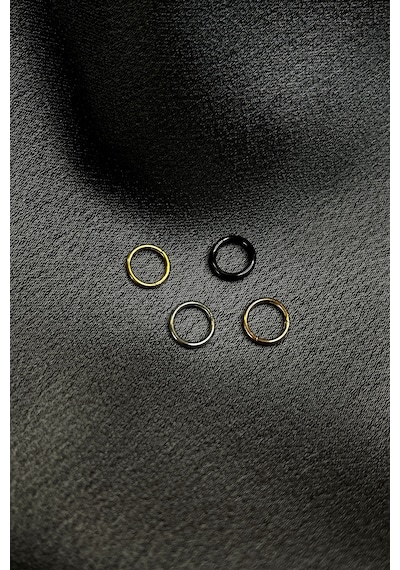 Halka Ring Model 316L Paslanmaz Çelik Altın Gold Renk Piercing Altın