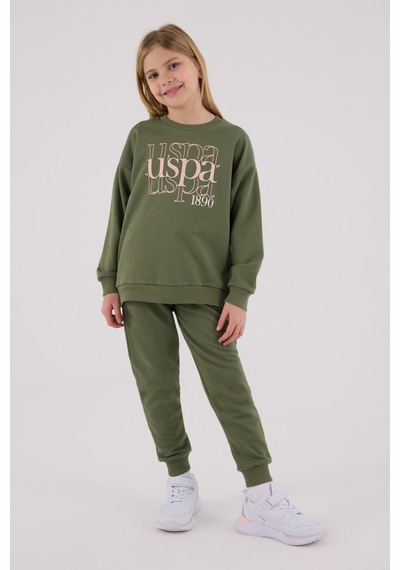 U.S. Polo Assn. Kız Çocuk Haki Eşofman Takımı 5274-48838 Haki