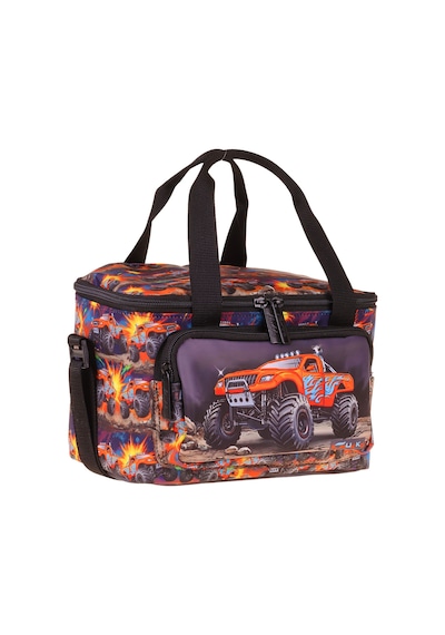 Kaukko Kids İki Bölmeli Thermo Okul Beslenme Çantası - Arazi Aracı Baskılı Siyah - Kırmızı Renk Erkek Çocuk - L5360 Kaukko Kids İki Bölmeli Thermo Okul Beslenme Çantası - Arazi Aracı Baskılı Siyah - Kırmızı Renk Erkek Çocuk - L5360