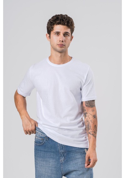 Coal City Erkek Beyaz Oversize %100 Pamuk Basic T-shirt
