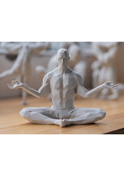 Meditasyon Yoga Yapan Adam Estetik Hediyelik Dekoratif Obje Figür 15 Cm