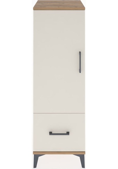 Hyperion Dolap Tek Raflı Tek Çekmeceli Tek Askılı 44x44x134 Çam-aytaşı Atlas Çam
