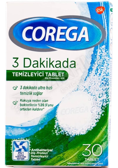 Corega Diş Protez Temizleyici 30'lu Tablet