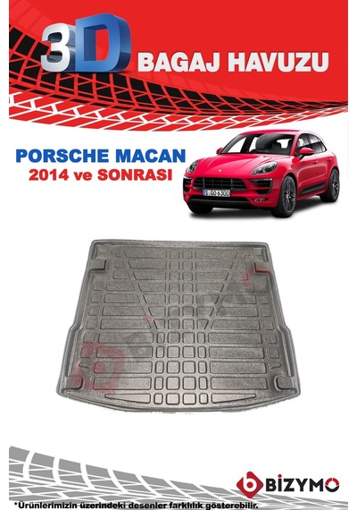 Porsche Macan 2014 ve Sonrası 3D Bagaj Havuzu Bizymo Porsche Macan 2014 ve Sonrası 3D Bagaj Havuzu Bizymo