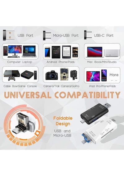 Torima 6 İn 1 Kart Okuyucu Adaptör Usb-otg Hub Type-c Yd-40