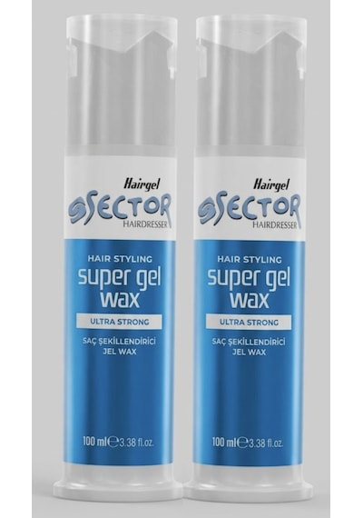 Sector Super Gel Wax Ultra Sert Şekillendirici Jel Vaks 2 X 100 Ml