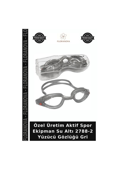 Özel Üretim Aktif Spor Ekipman Su Altı 2788-2 Yüzücü Gözlüğü Gri