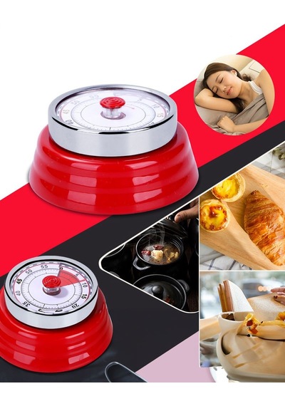 Wf Kırmızı Mekanik Klasik Zilli Mutfak Zamanlayıcı Timer Thr301