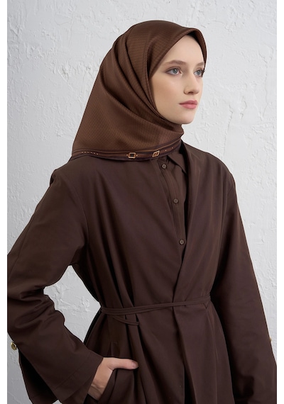 Armine Nostalji Serisi Sura İpek Eşarp 9401ds 80-acı Kahve