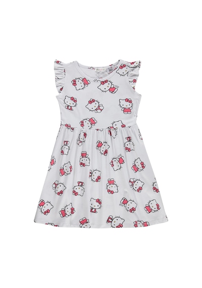 Hello Kitty 6-9 Yaş Elbise - Kırık Beyaz