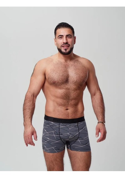 Mercan Boxer Piramit-geyik-men Desenli 3'lü Paket, Yüksek Kalite Çok Renkli