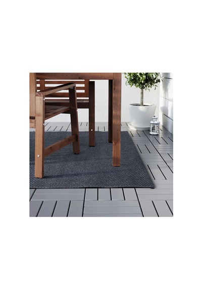 Ikea Morum Büyük Halı, Koyu Gri, 160x230 Cm, İç/dış Mekan Dikdörtgen