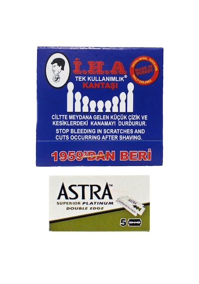 Iha Kibrit Kantaşı 1 Adet 20'li Kart Astra Yaprak Jilet 5'li Kutu