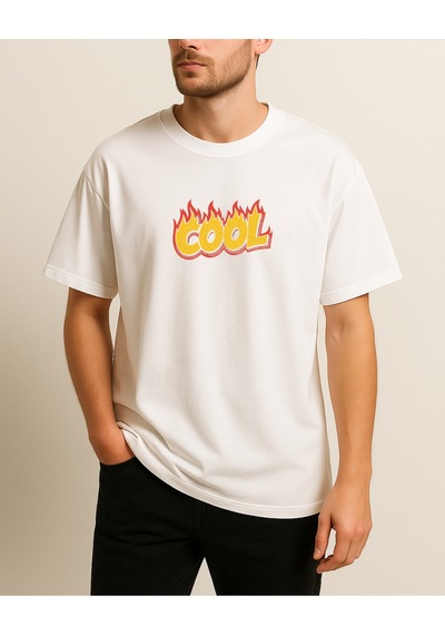 Hugo Boss Cool Baskılı T-shirt Beyaz