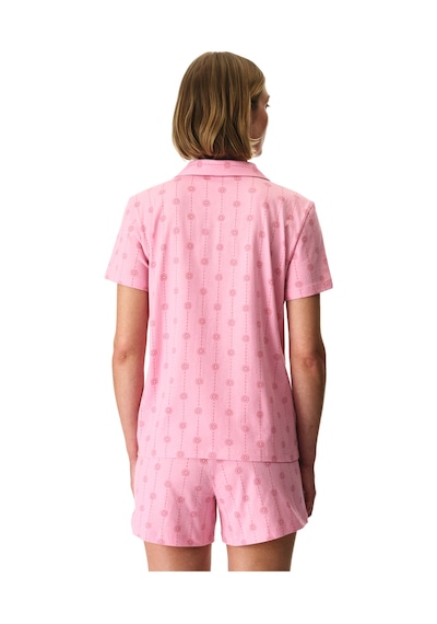 Penti Pembe Pink Stardust Pamuklu Gömlek Şortlu Pijama Takımı