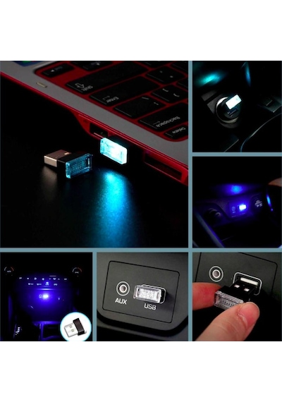 Omeniv 3 adet usb led lamba laptop otomobil notebook ambiyans