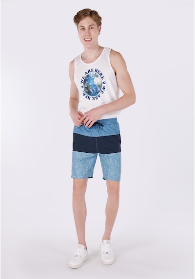 Colin's Colins Slim Fit Baskılı Erkek Mavi Deniz Şortu Cl1064121 Q1.v2 Ble Mavi