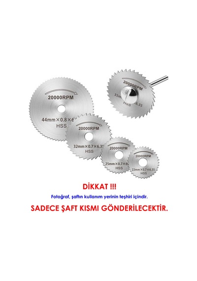 Dremel için Daire Testere Şaftı Bağlantı Mili
