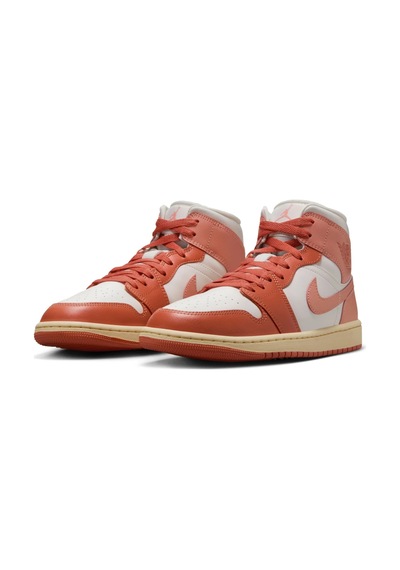 Nike Air Jordan 1 Mid 'madder Root' Kadın Basketbol Ayakkabısı Bq6472-180 Çok Renkli