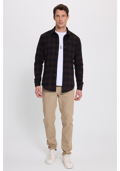 Tudors Erkek Slim Fit Dar Kesim Uzun Kollu Cepli Kareli Dama Desenli Kışlık Oduncu Gömlek-41699 Çok Renkli Tudors Erkek Slim Fit Dar Kesim Uzun Kollu Cepli Kareli Dama Desenli Kışlık Oduncu Gömlek-41699 Çok Renkli