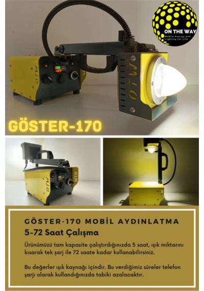Göster 170 Taşınabilir Mobil Aydınlatma Ünitesi El Tipi Projektör