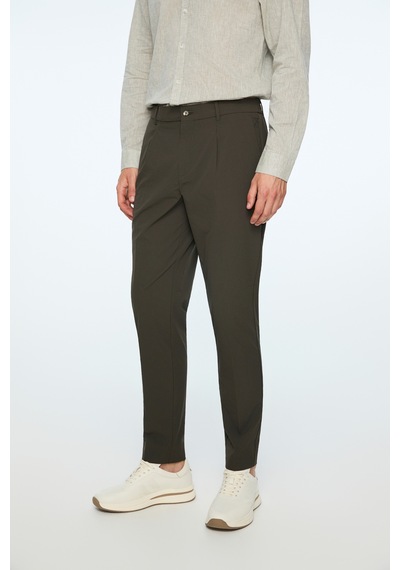 Morven Erkek Haki Polyamid Trend Desenli Slim Fit Pantolon 26ys003006710 Haki