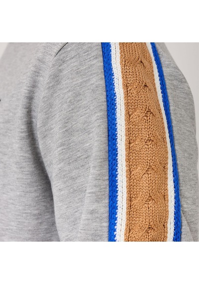 Açık Gri Fila Erkek Bisiklet Yaka Sweatshirt Braid Detail Tm411156 Açık Gri