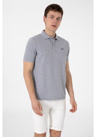 U.S. Polo Assn. Erkek Regular Fit Polo Yaka Gri Melanj Basic Tişört 50306007-VR086 U.S. Polo Assn. Erkek Regular Fit Polo Yaka Gri Melanj Basic Tişört 50306007-VR086