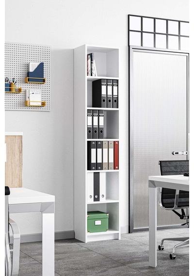 Tera Kitaplık 5 Raflı Dar Çok Amaçlı Ofis Salon Kitap Dosya Rafı Ayaralanabilir Raflı Kitaplık Beyaz Beyaz Tera Kitaplık 5 Raflı Dar Çok Amaçlı Ofis Salon Kitap Dosya Rafı Ayaralanabilir Raflı Kitaplık Beyaz Beyaz