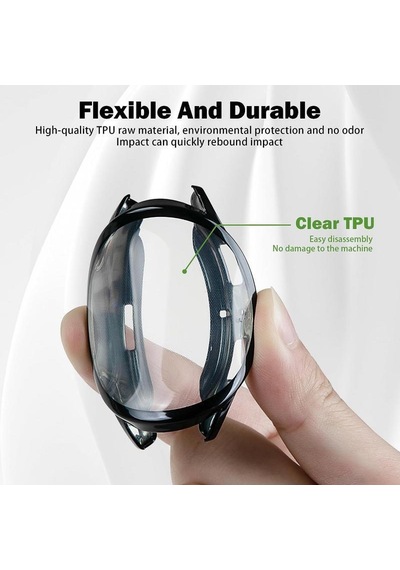 Sm Galaxy Uyumlu Watch 7 44mm İçin Full Kaplama Bumper Darbe Emici Silikon Kılıf