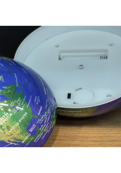 360 Derece Dönen Led Işıklı Mavi Dünya Küresi 8548971