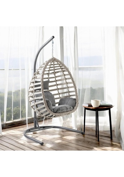 Gümbet Tekli Rattan Bahçe Balkon Salıncağı Cappuccino Diğer