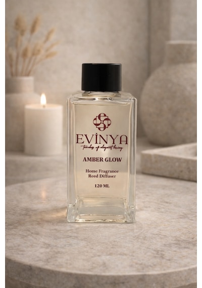Amber Glow Bambu Çubuklu Oda Kokusu 120 Ml Sıcak & Premium Reed Diffuser Tarçın