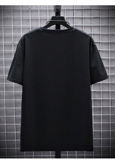 El Göz T-shirt - Siyah Baskılı Oversize Bisiklet Yaka Kısa Kol Tişört Siyah
