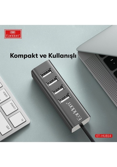 Earldom Hub14 Tak Çalıştır 4lü Usb Çoklayıcı - Siyah M414