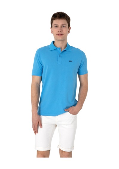 U.S. Polo Assn. Erkek Regular Fit Polo Yaka Basic T-shirt Turkuaz